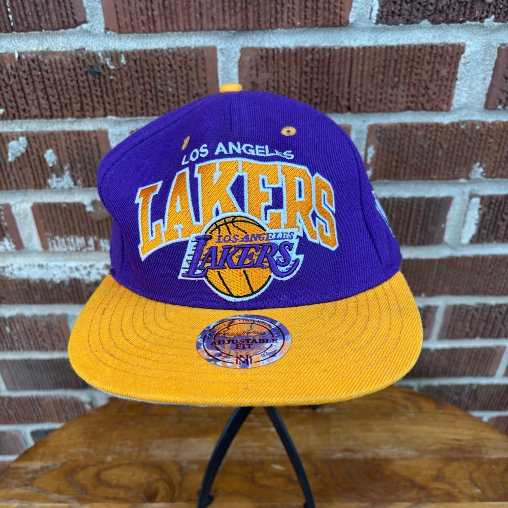 Mitchell & Ness Hardwood Classics Los Angeles Lakers Purple Gold Snapback Hat